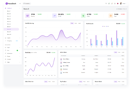 HexaDash Dashboard